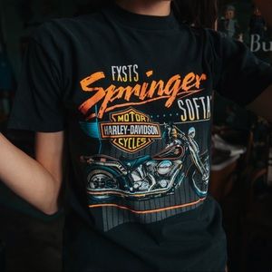 HARLEY DAVIDSON 1989 neon tee
